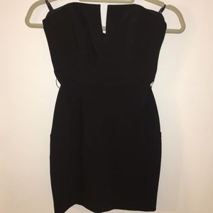 Bebe Black Strapless Mini Dress
